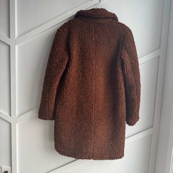 Zara Teddy Bear Coat Brown Jacket Size XS Oversized - Picture 6 of 10